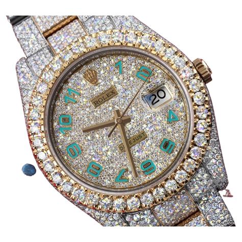 rolex arabian|Rolex arabic numerals iced out.